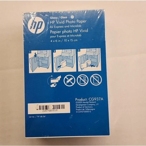 HP Other - 4x6 HP Vivid Photo Paper 180 Sheets Glossy